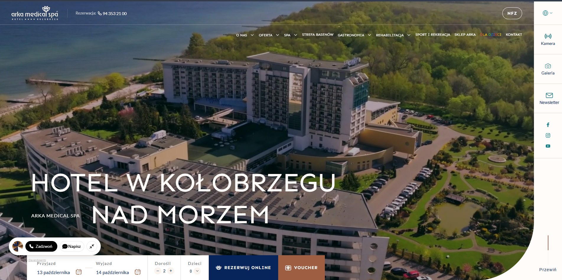 Nowa strona Arka Medical SPA – strona główna